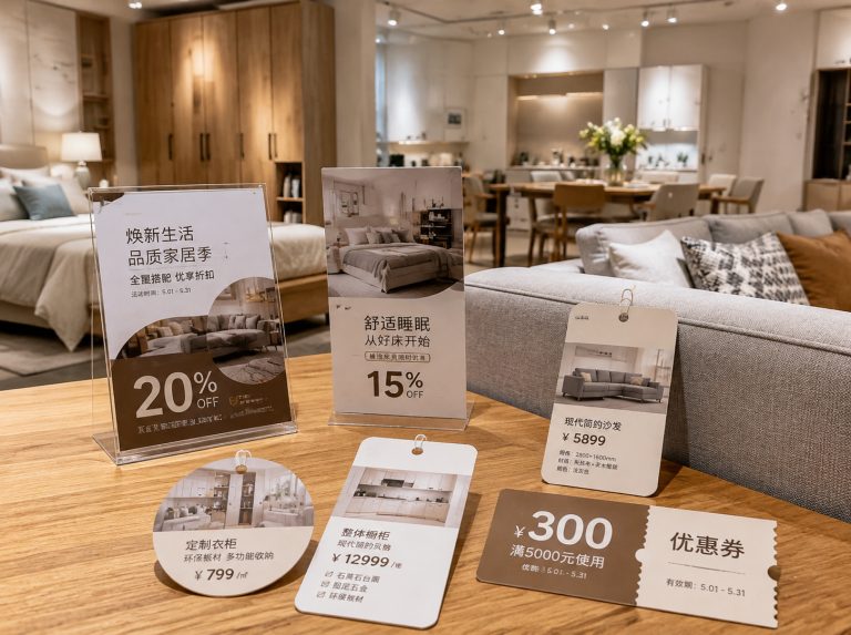 大同区家具门店单页海报与吊牌
